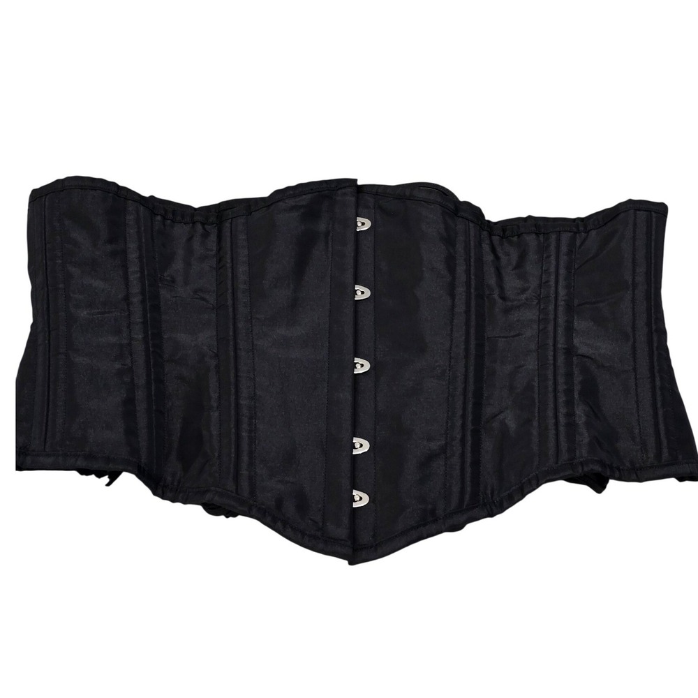 Playgirl White Label True Corset Black Underbust Waist Training Corset 34 Inch